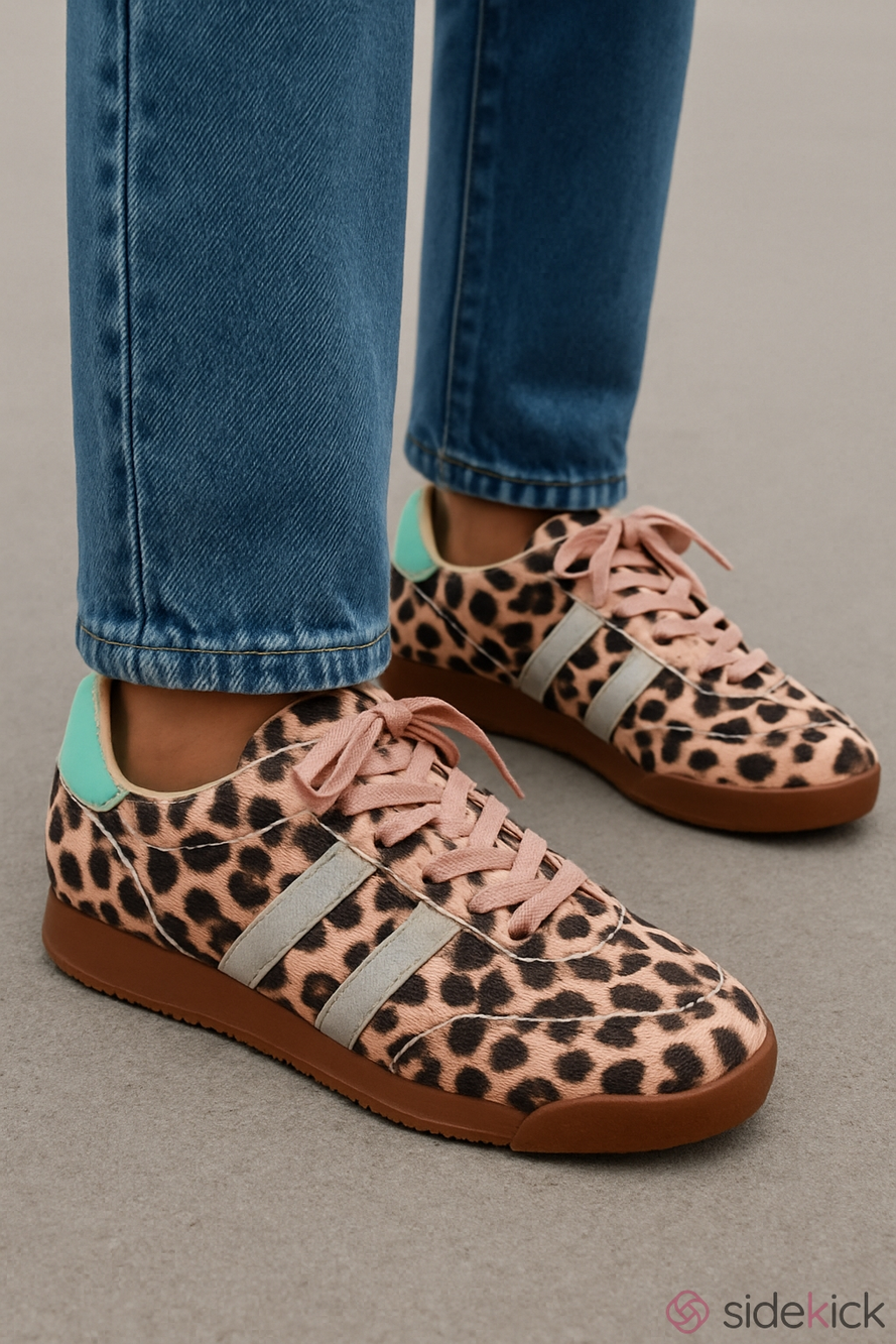 Steve Madden Nirvanna Leopard Print Sneakers Women Size 9.5 New - Picture 6 of 6